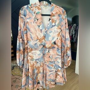 Entro Floral Printed Long Sleeve Dress